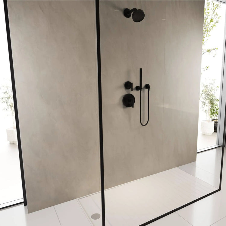 panneau mural douche dekton argentium