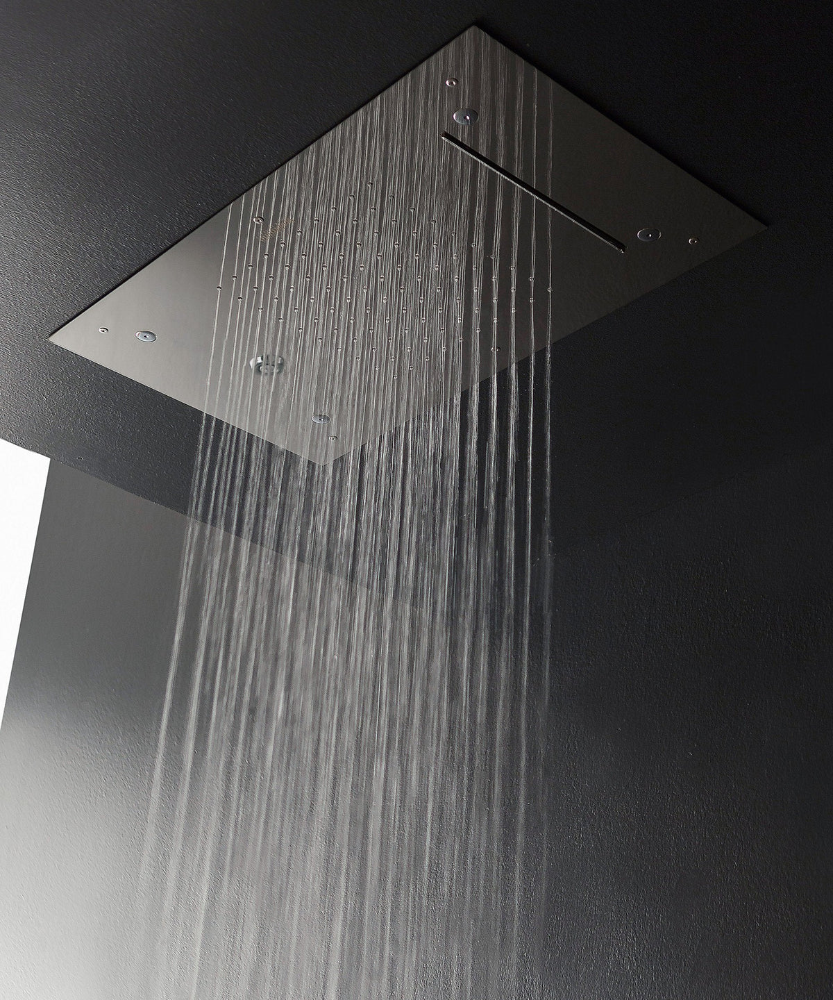 Tête de douche plafond Treemme Showers Inox avec jets d’eau