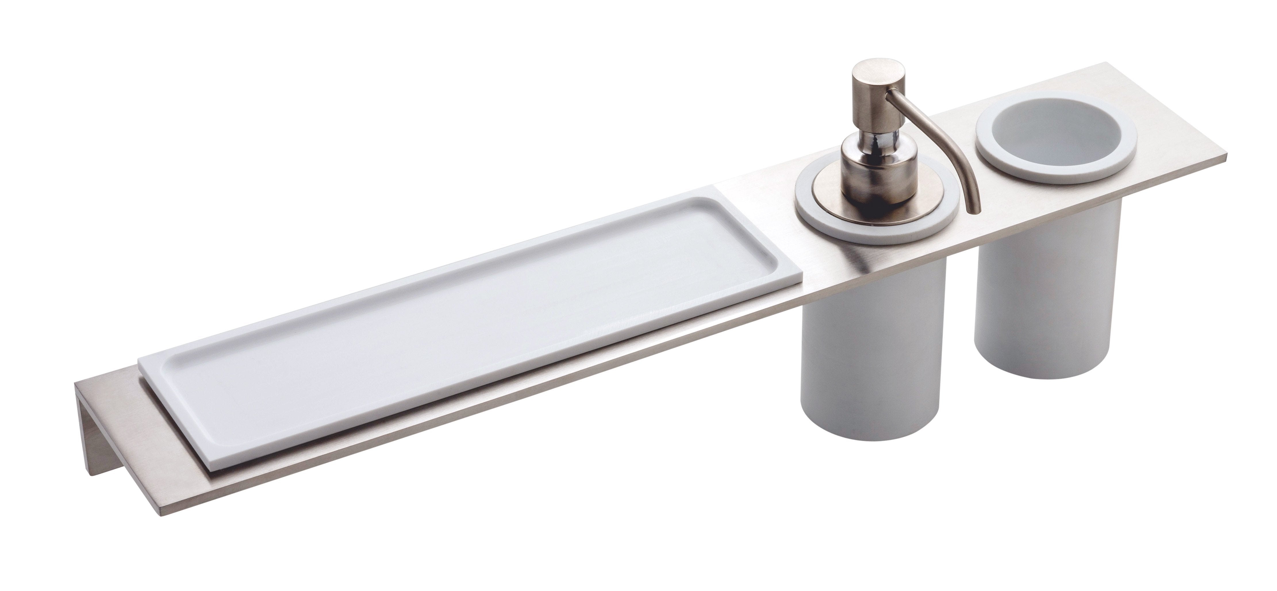 Distributeur de savon liquide, porte verre et tablette — Treemme 5mm — IS — IT9074ISZZZZ