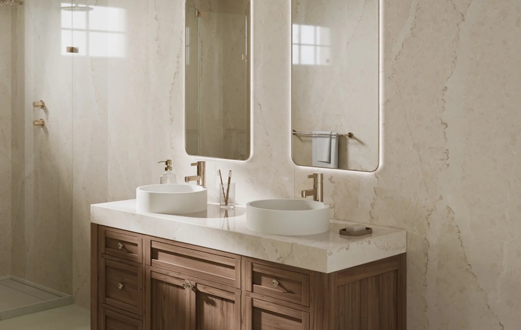 Plan de travail Silestone Calacatta Tova - plan vasque