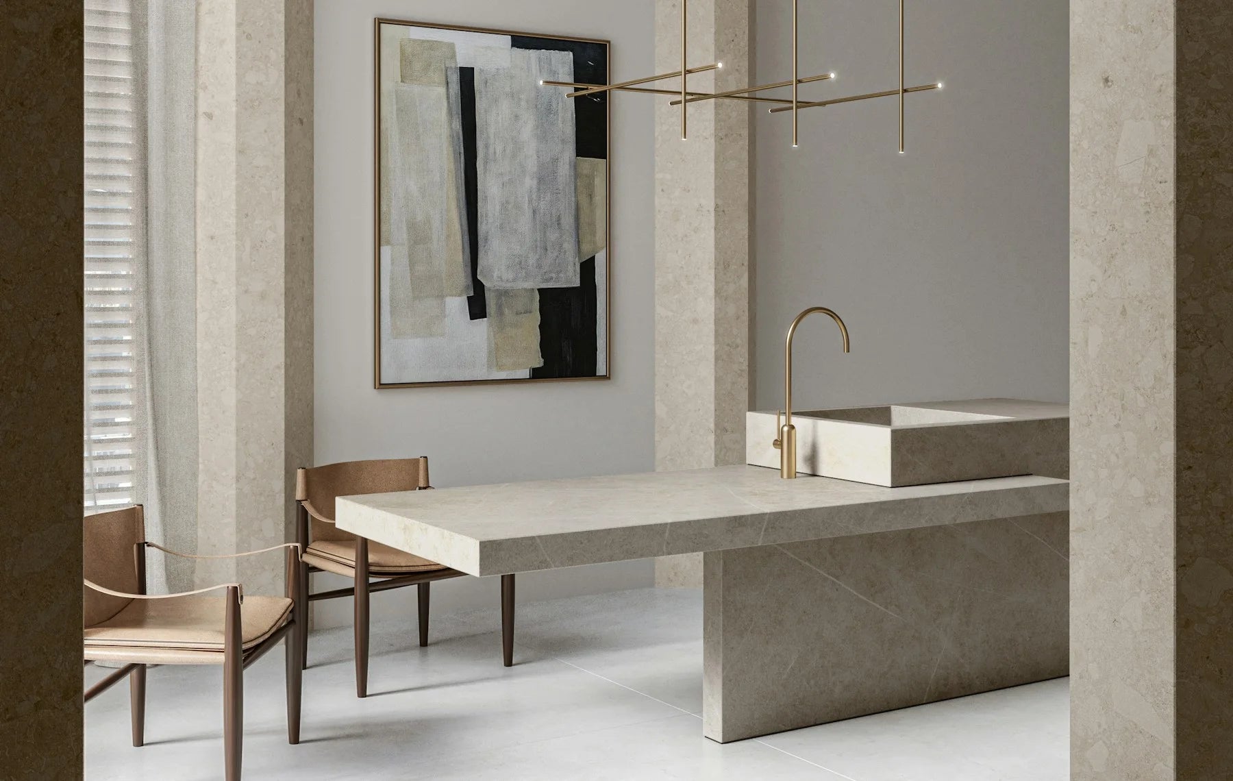Plan de travail Dekton Adia - îlot de cuisine