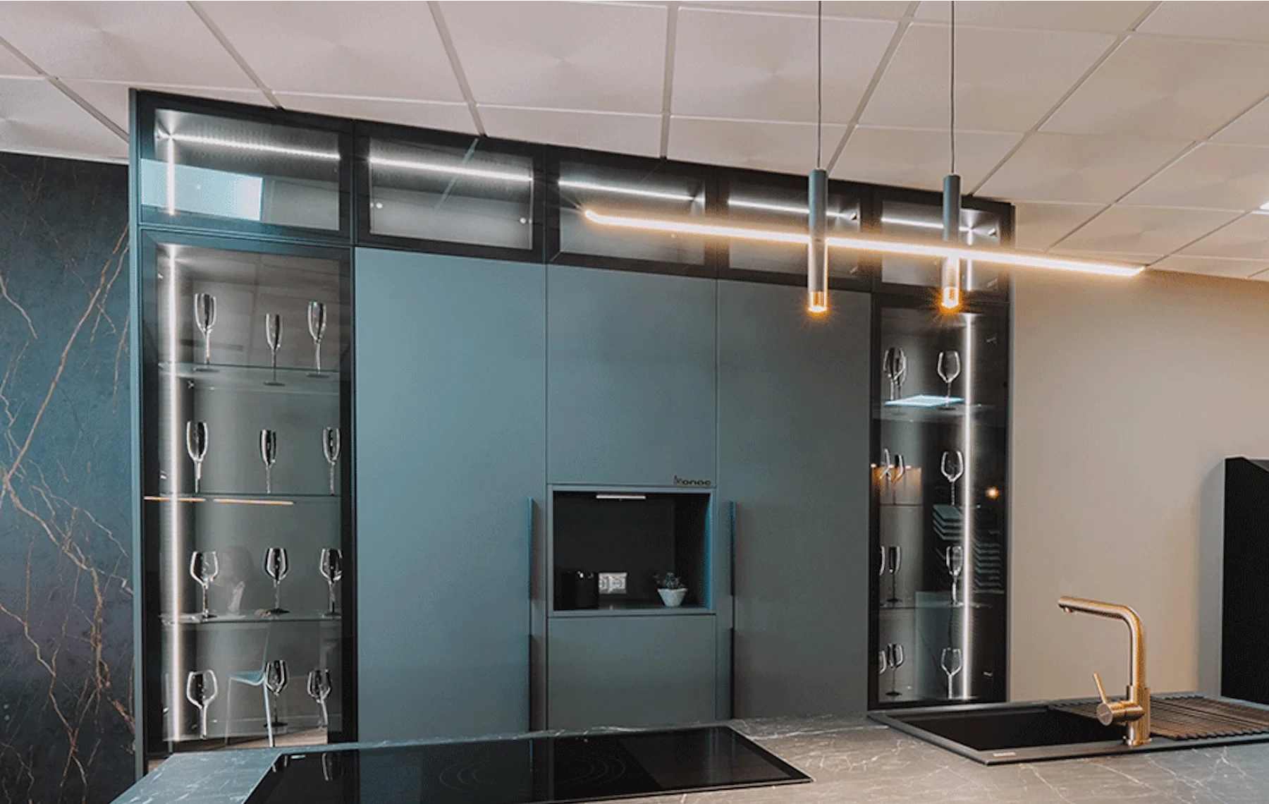 Plan de travail Dekton Somnia - îlot de cuisine