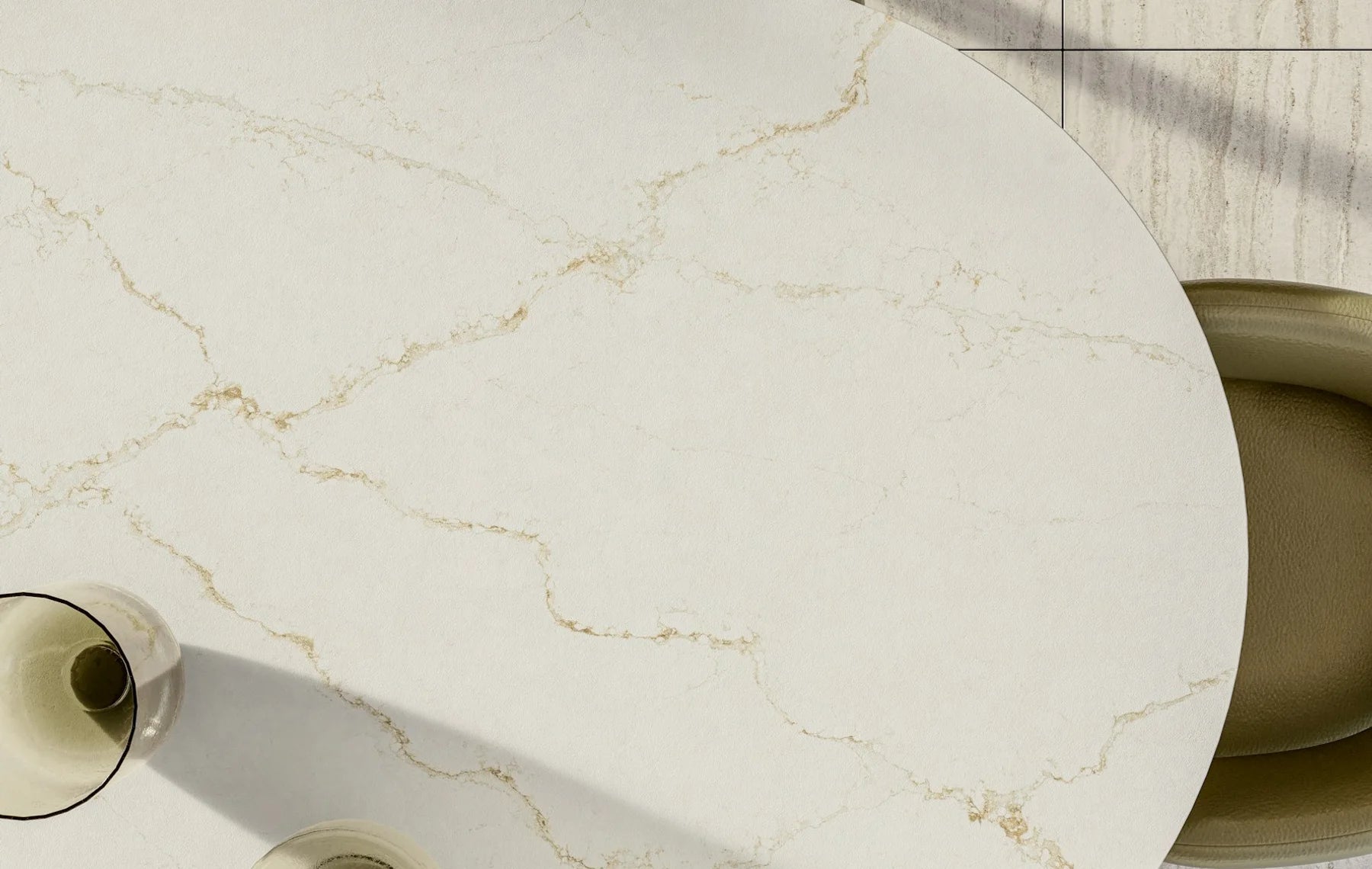 Plan de travail Silestone Blanc Élysée - îlot de cuisine
