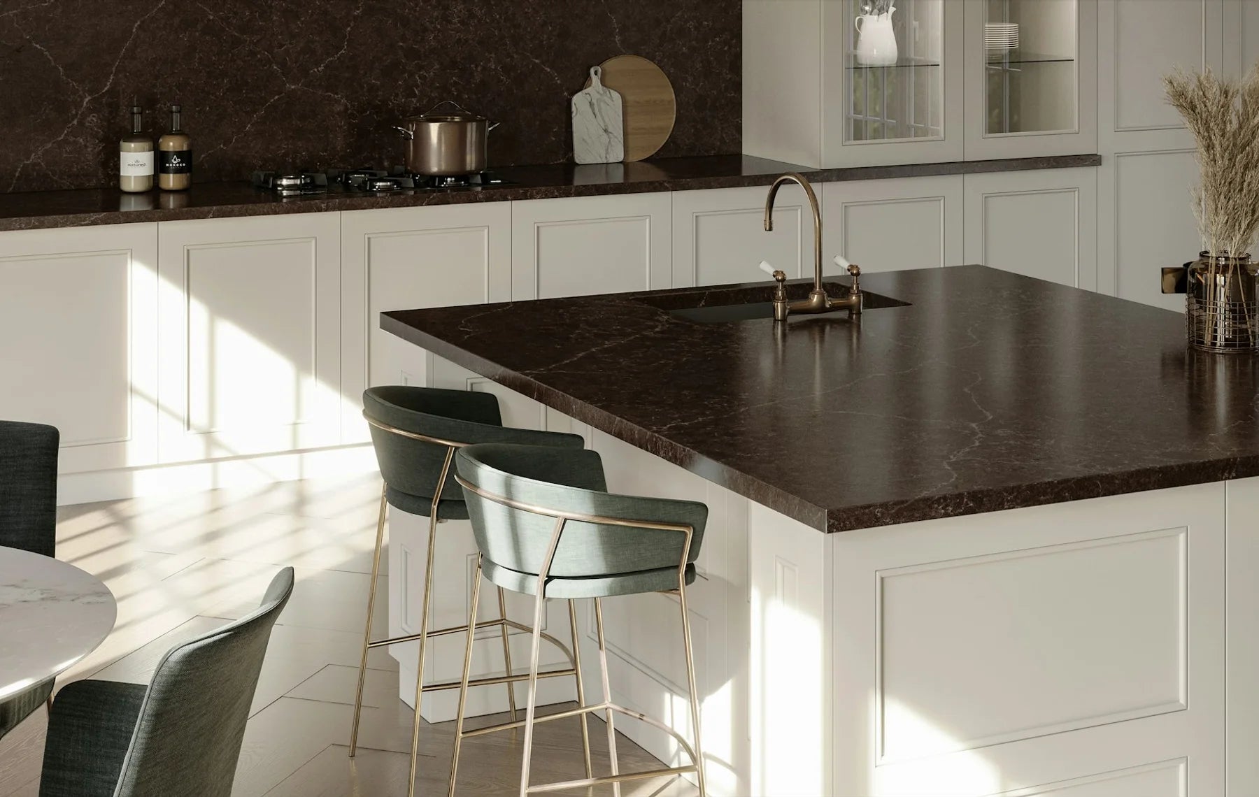 Plan de travail Silestone Château Brown - cuisine