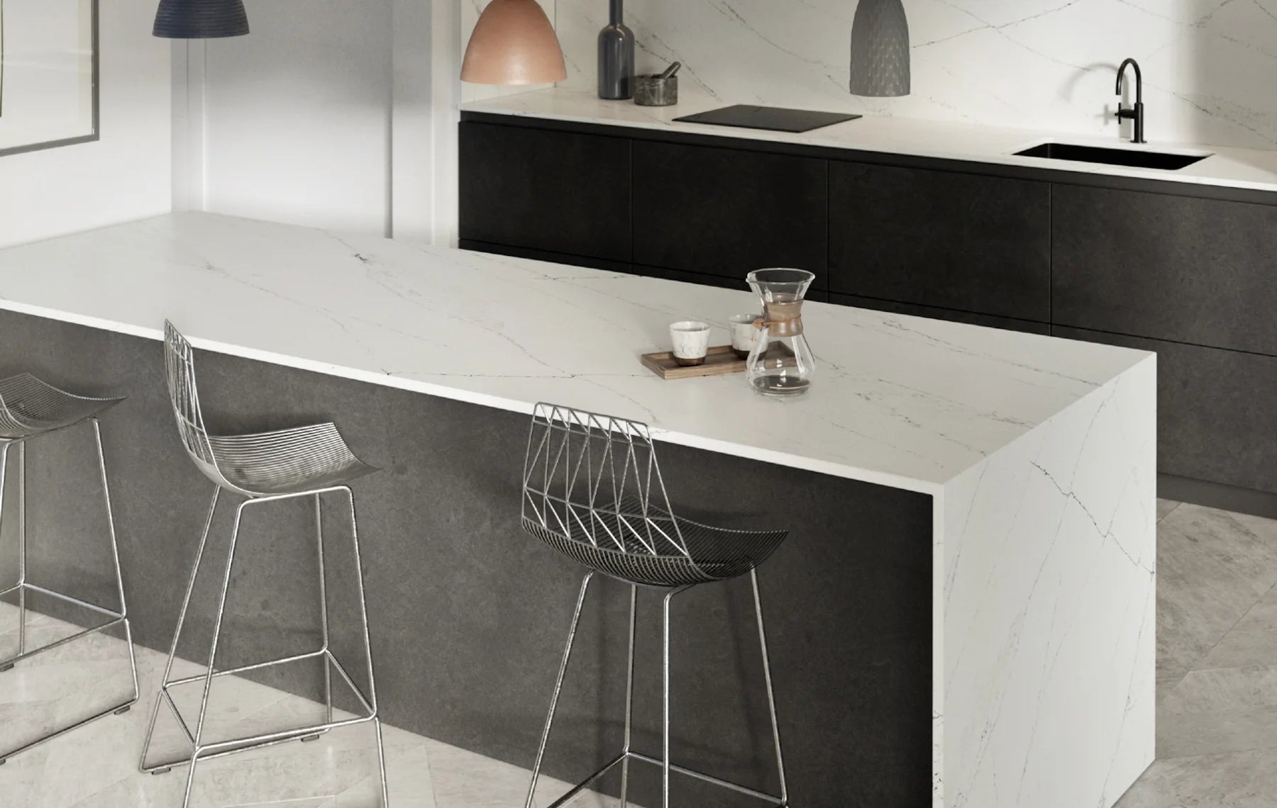 Plan de travail Silestone Ethereal Noctis - cuisine