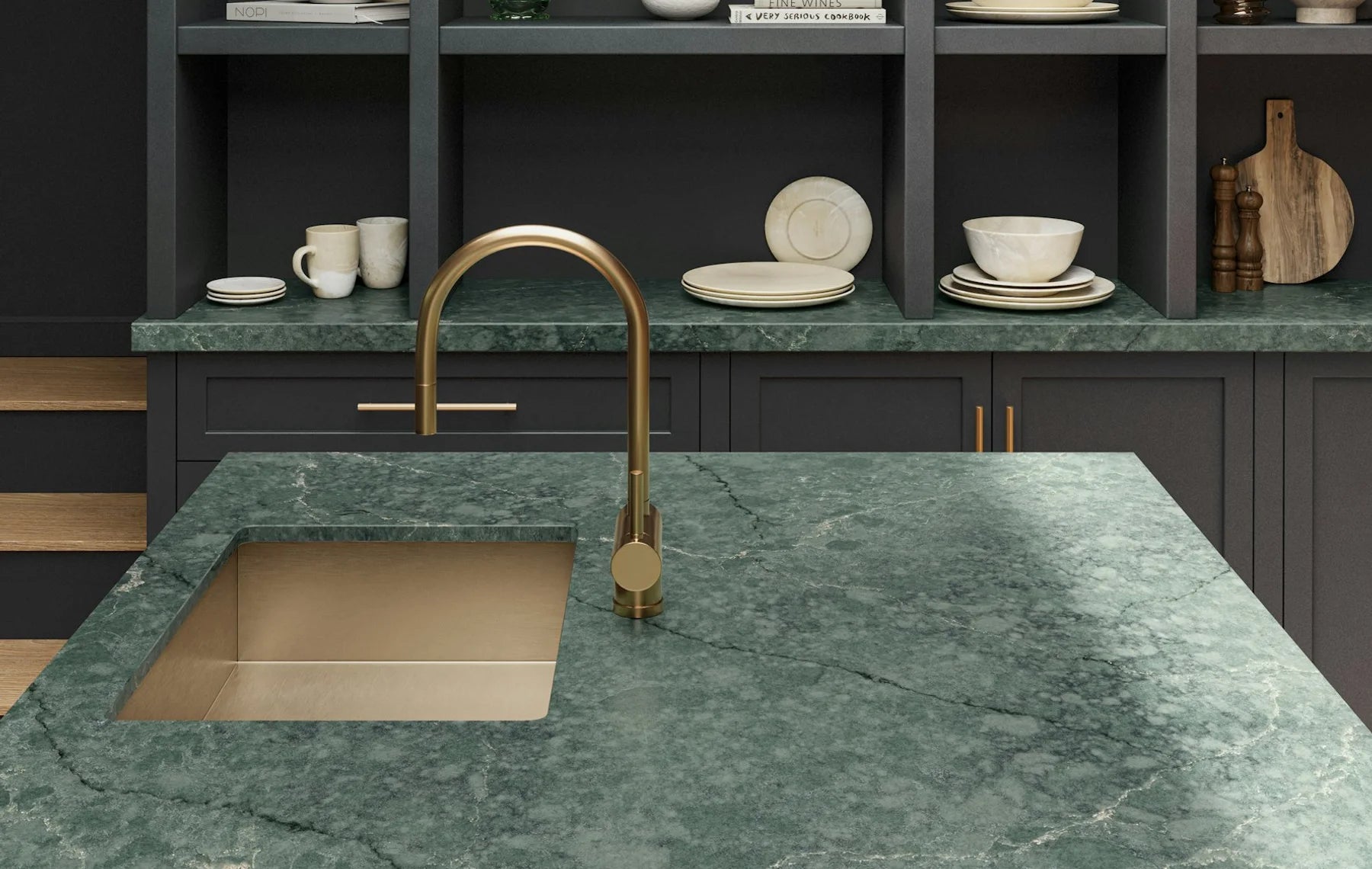 Plan de travail Silestone Jardin Emerald - cuisine