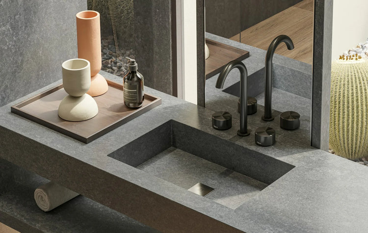 Plan de travail Silestone Raw G - plan vasque