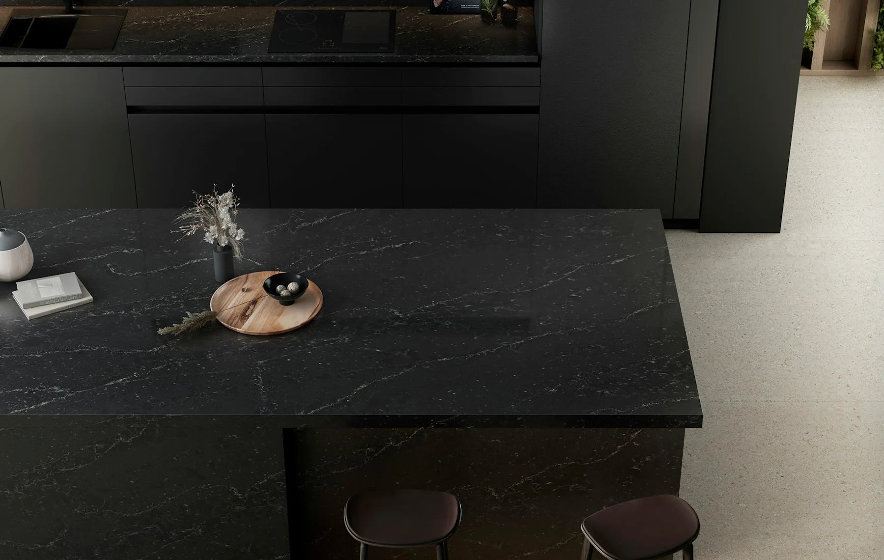 Plan de travail Silestone Romantic Ash - îlot de cuisine