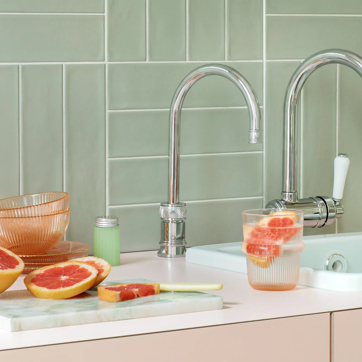 Quooker Classic Single tap Round finition Chromé — robinet eau bouillante 100 °C en situation