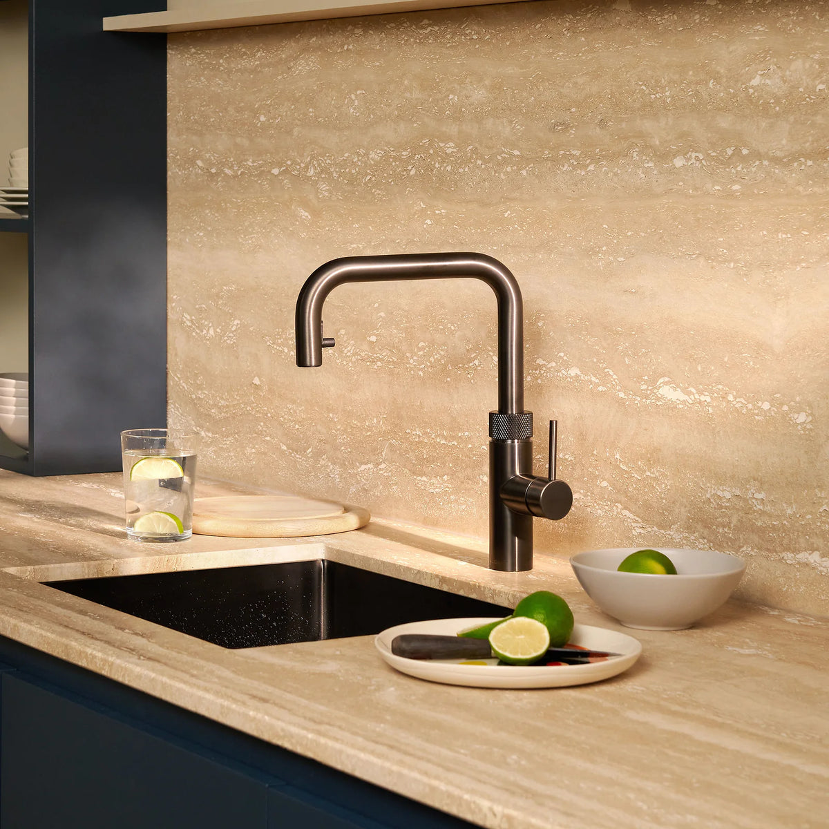 Quooker Flex Square finition Gunmetal — robinet eau bouillante 100 °C