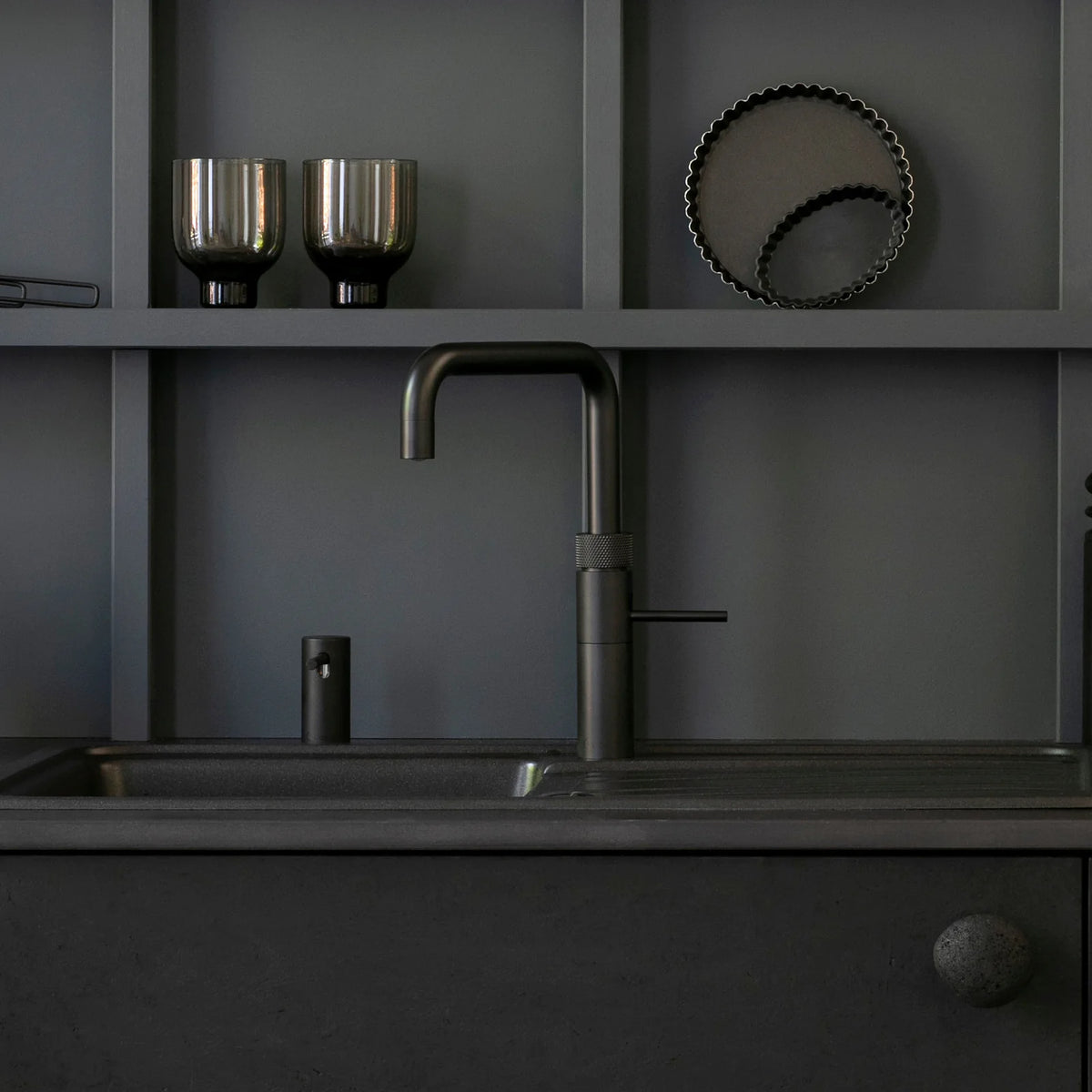 Quooker Fusion Square finition Noir — robinet eau bouillante 100 °C
