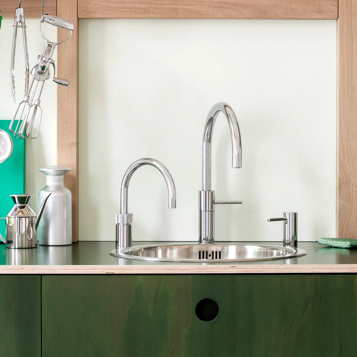 Quooker Nordic Twintaps Round finition Chromé — robinet eau bouillante 100 °C