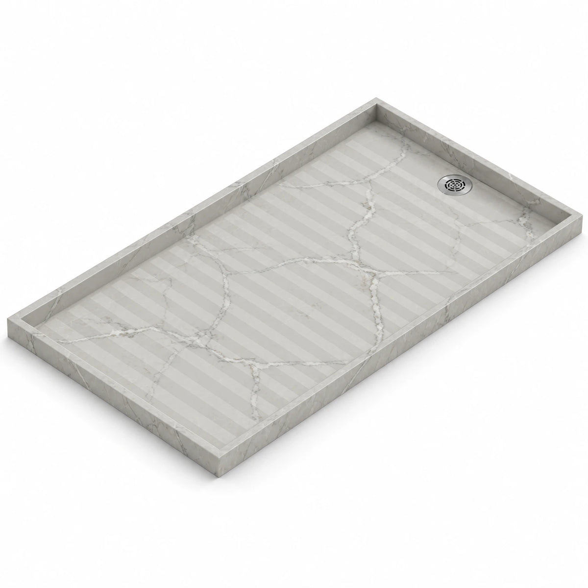 Receveur de douche Silestone Kador Suite Victorian Silver — rendu de présentation