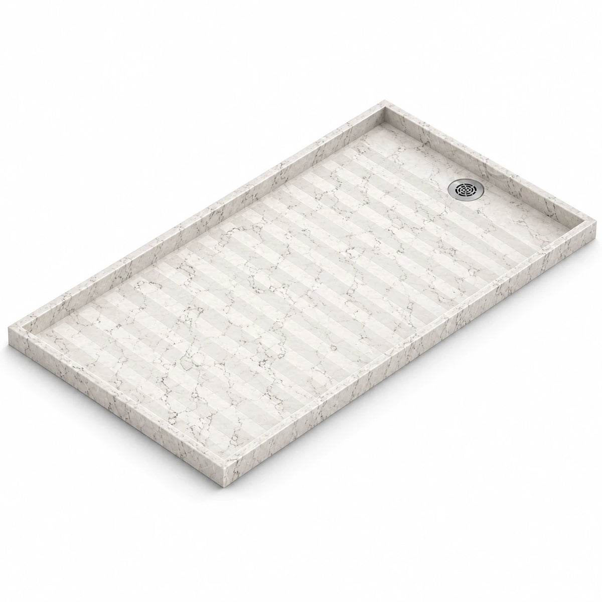 Receveur de douche Silestone Kador Suite White Arabesque — rendu de présentation