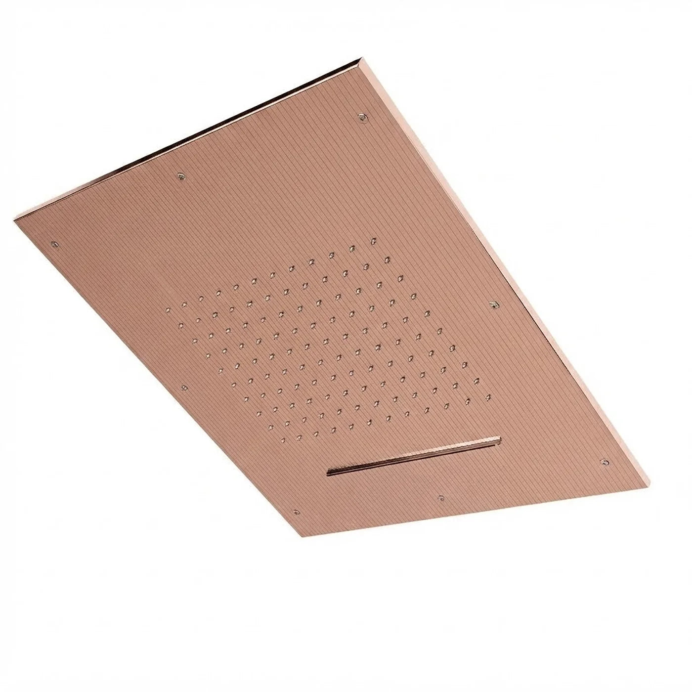 Douche de tête à encastrer, fixation au plafond, pluie et cascade - Treemme Appia - IT RTBR 377 CC - Or rose brossé (SZ)