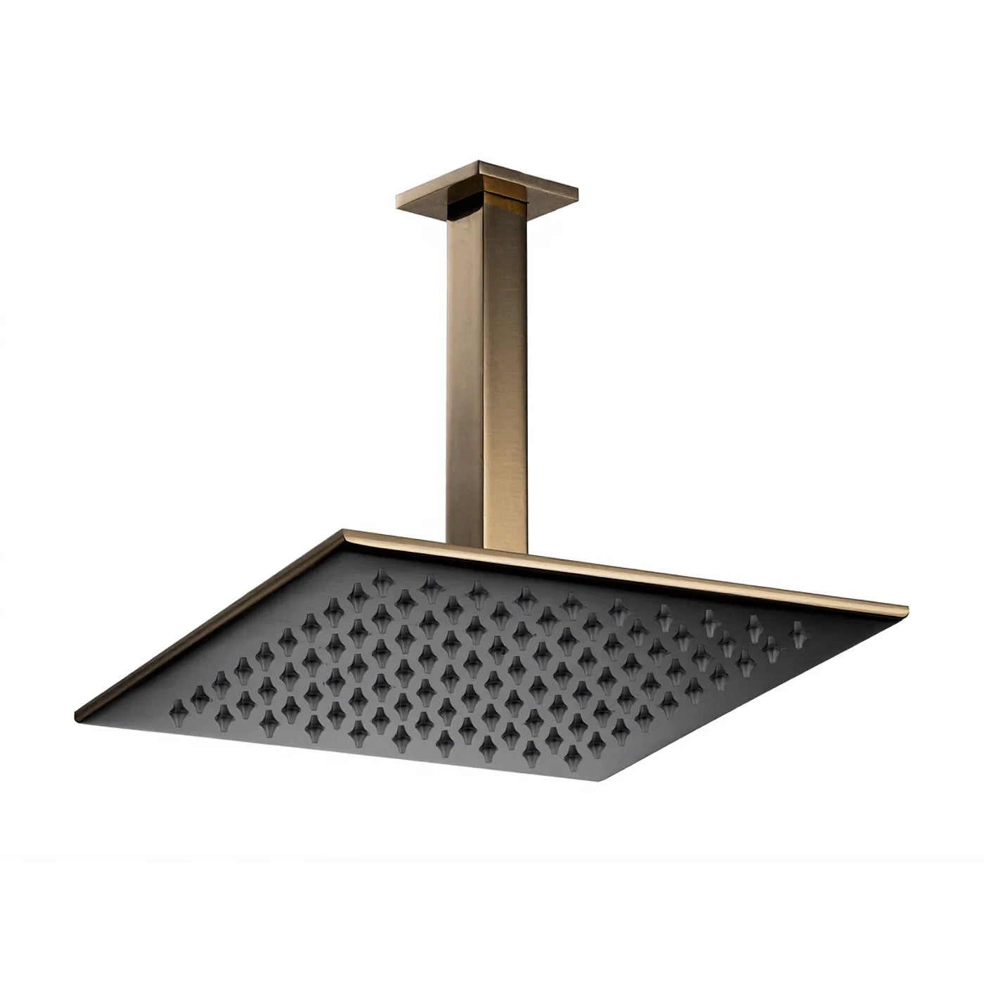 Douche de tête anticalcaire avec bras au plafond - Treemme Q30 - IT 0496 CC ZZ ZZ - Noir chromé brossé (CZ)