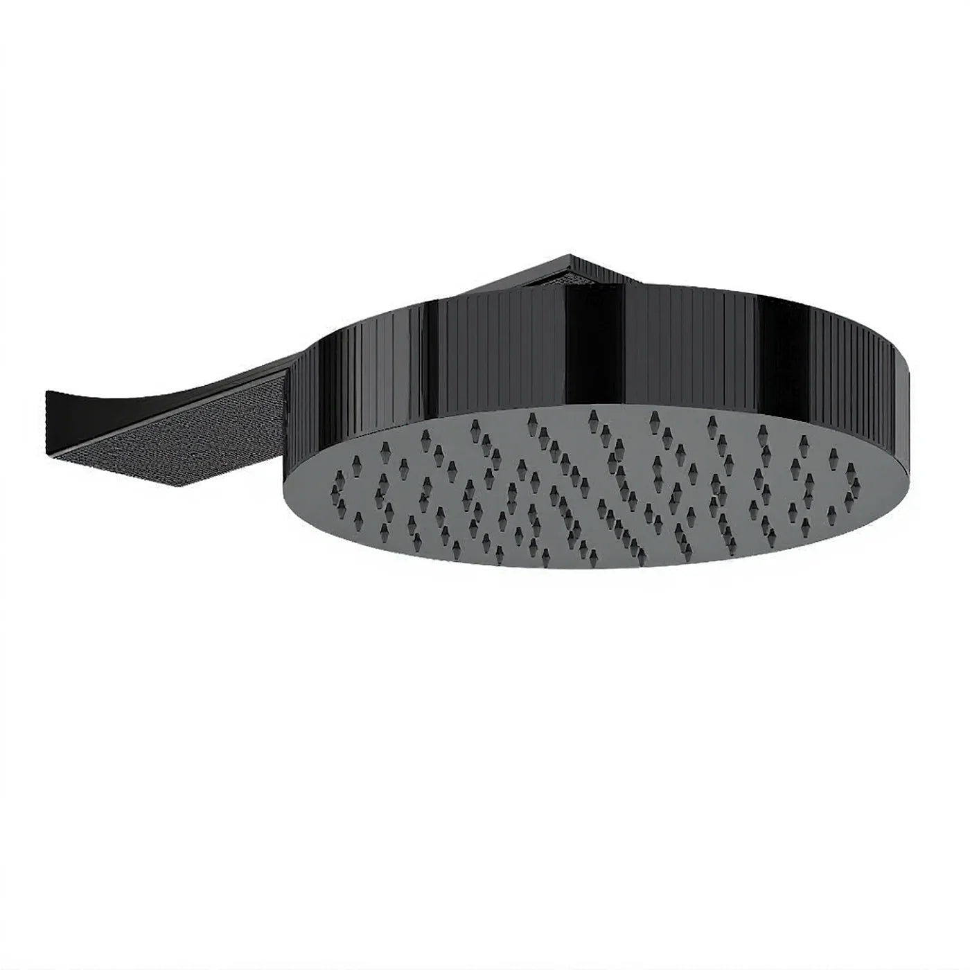 Douche de tête anticalcaire avec bras mural - Treemme Appia - IT RTBR 380 CC - Noir opaque (NN)