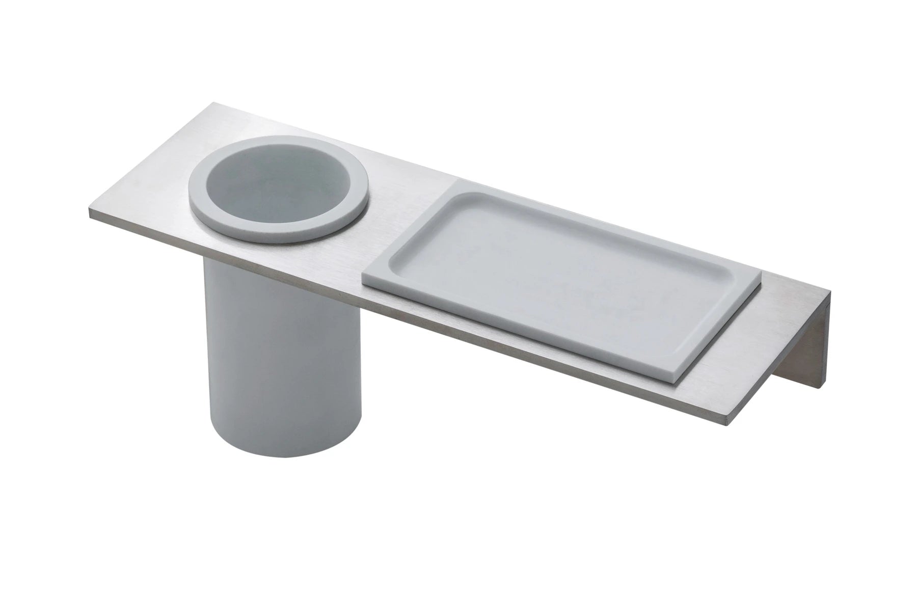 IT 9075 IS ZZ ZZ Porte verre avec tablette Inox brosse - Treemme