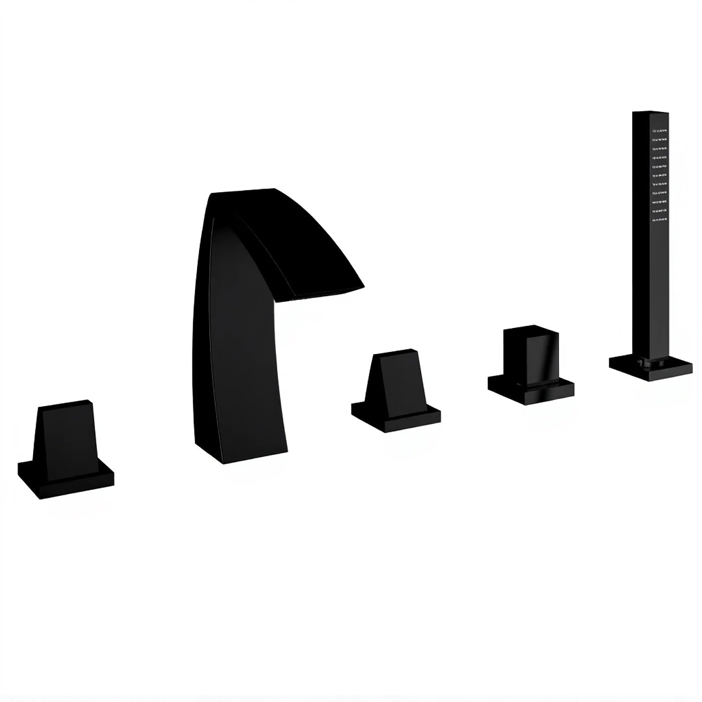 Mélangeur bain/douche 5 trous sur gorge - Treemme Archè - IT 0706 CC KA ZZ - Noir opaque (NN)