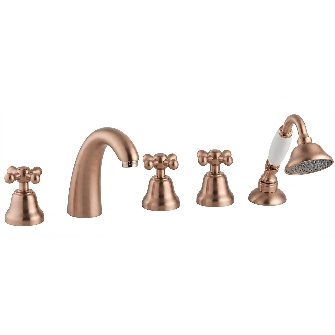 Mélangeur bain/douche 5 trous sur gorge - Treemme Romantica - IT 3606 CC PV ZZ - Or rose brossé (SZ)