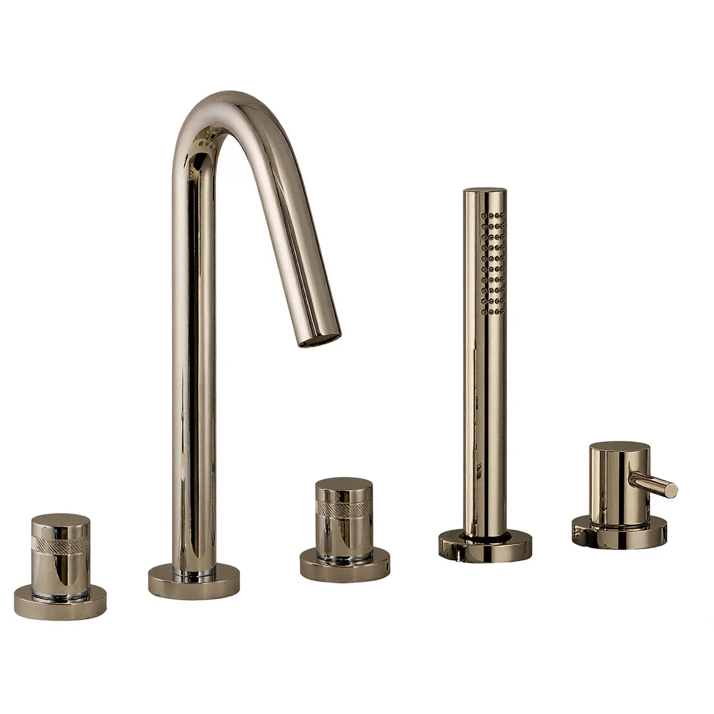 Mélangeur bain/douche 5 trous sur gorge - Treemme X-change - IT 7206 CC XR ZZ - Nickel brossé (NF)