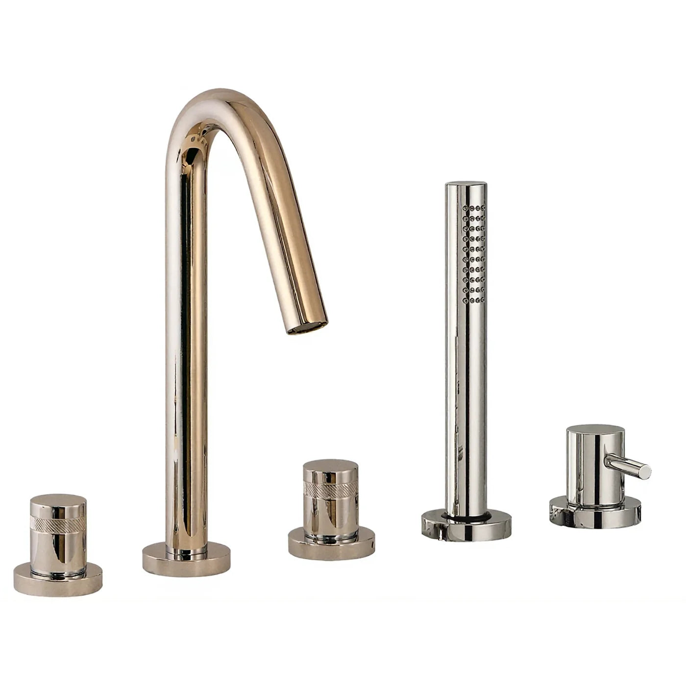 Mélangeur bain/douche 5 trous sur gorge - Treemme X-change - IT 7206 CC XR ZZ - Nickel poli (NL)
