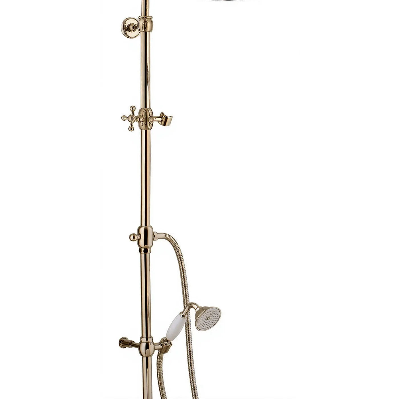 Mélangeur bain/douche mural, douchette et tête de douche anticalcaire - Treemme Romantica - IT 3683 CC PV ZZ - Nickel poli (NL)