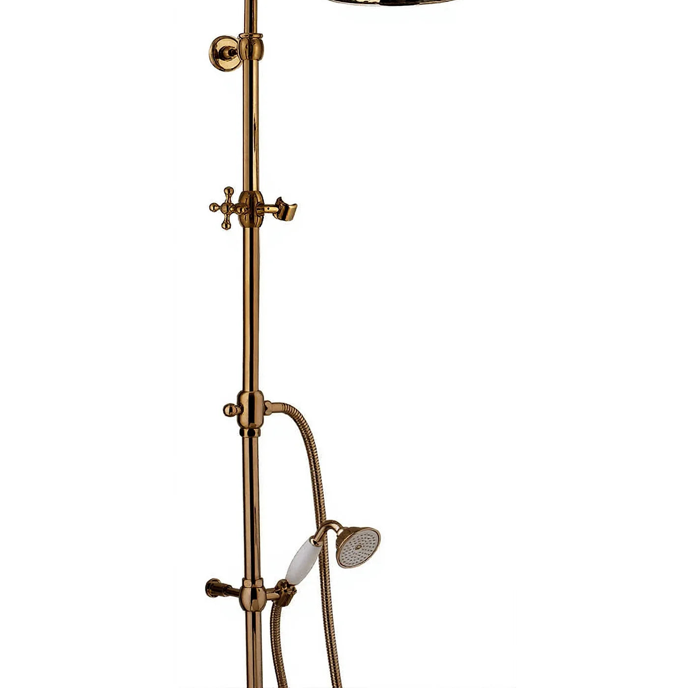 Mélangeur bain/douche mural, douchette et tête de douche anticalcaire - Treemme Romantica - IT 3683 CC PV ZZ - Bronze brossé (US)