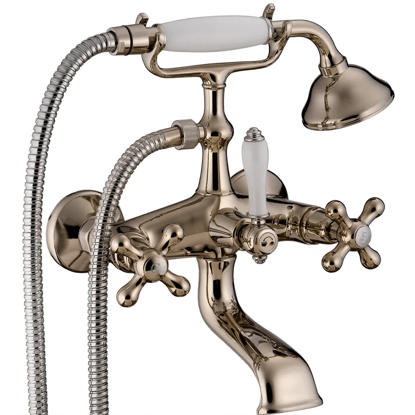 Mélangeur bain/douche mural - Treemme Romantica - IT 3601 CC PV ZZ - Nickel poli (NL)