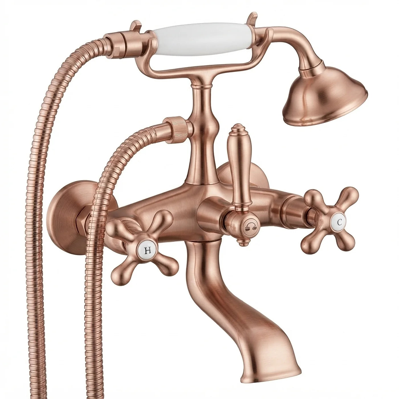 Mélangeur bain/douche mural - Treemme Romantica - IT 3601 CC PV ZZ - Or rose brossé (SZ)