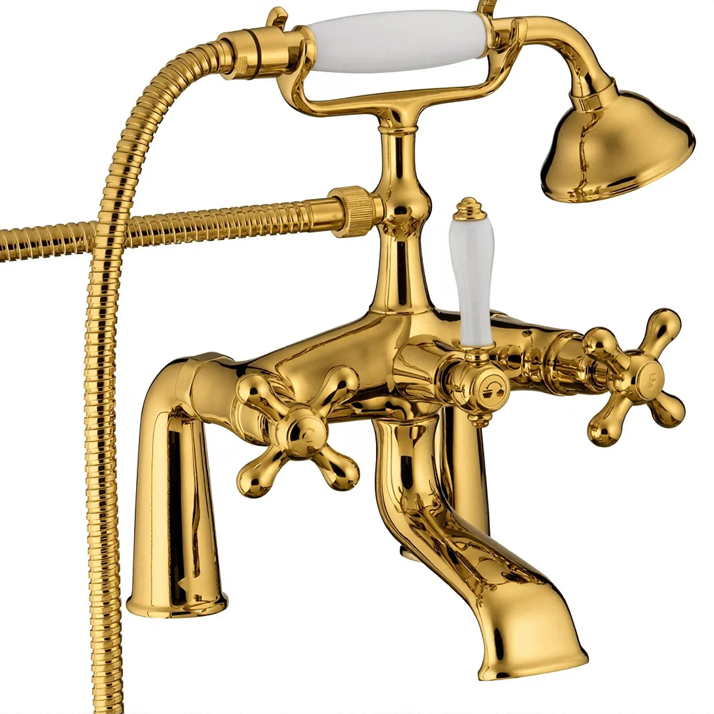 Mélangeur bain/douche sur gorge - Treemme Romantica - IT 3607 CC PV ZZ - Or 24 (DD)