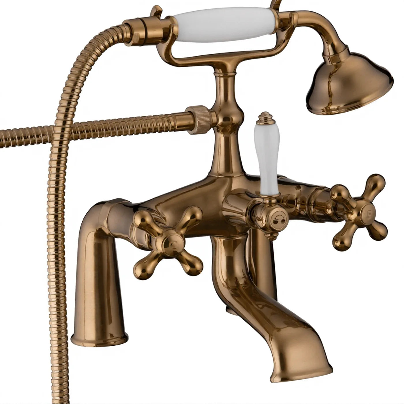 Mélangeur bain/douche sur gorge - Treemme Romantica - IT 3607 CC PV ZZ - Or brossé (DZ)