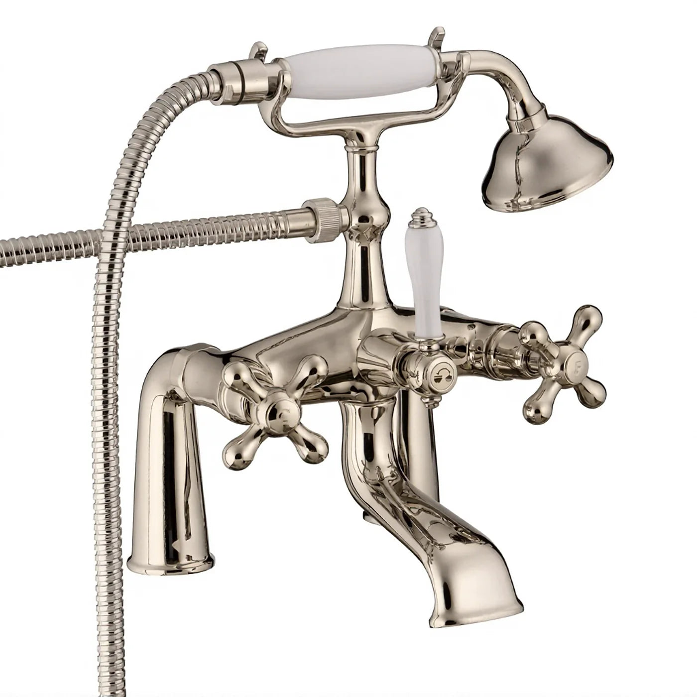 Mélangeur bain/douche sur gorge - Treemme Romantica - IT 3607 CC PV ZZ - Nickel poli (NL)