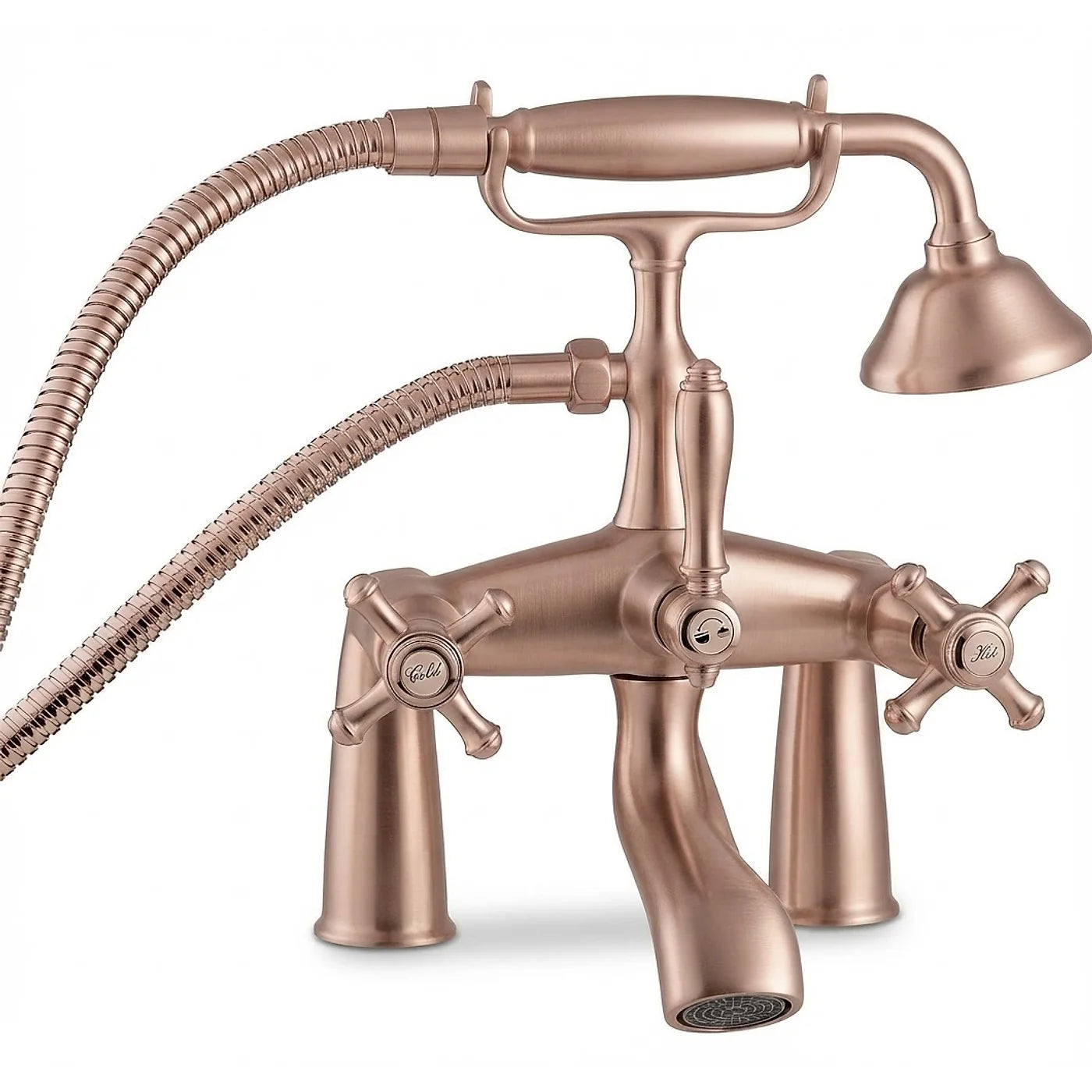 Mélangeur bain/douche sur gorge - Treemme Old Italy - IT 4407 CC OI ZZ - Or rose brossé (SZ)