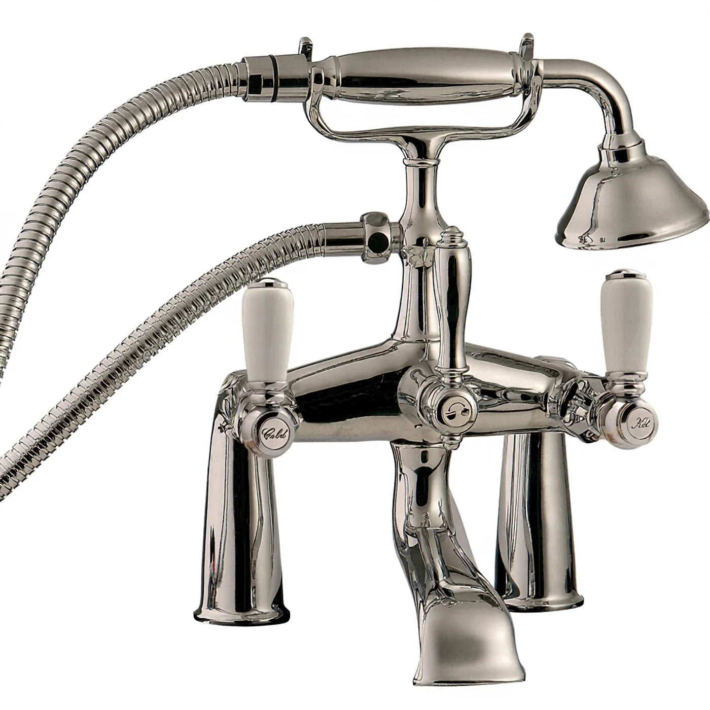 Mélangeur bain/douche sur gorge - Treemme Old Italy - IT 4407 CC SO ZZ - Nickel poli (NL)