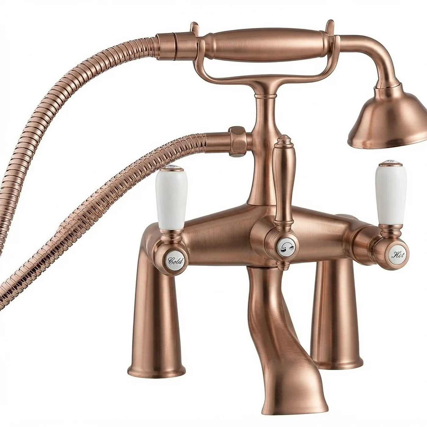 Mélangeur bain/douche sur gorge - Treemme Old Italy - IT 4407 CC SO ZZ - Or rose brossé (SZ)