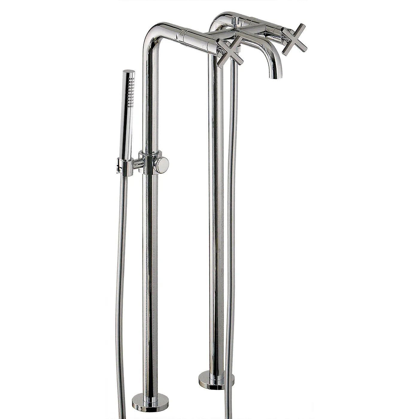 Mélangeur bain douche sur tuyaux - Treemme Line - IT 7284 CC XC ZZ - Noir chromé poli (HH)