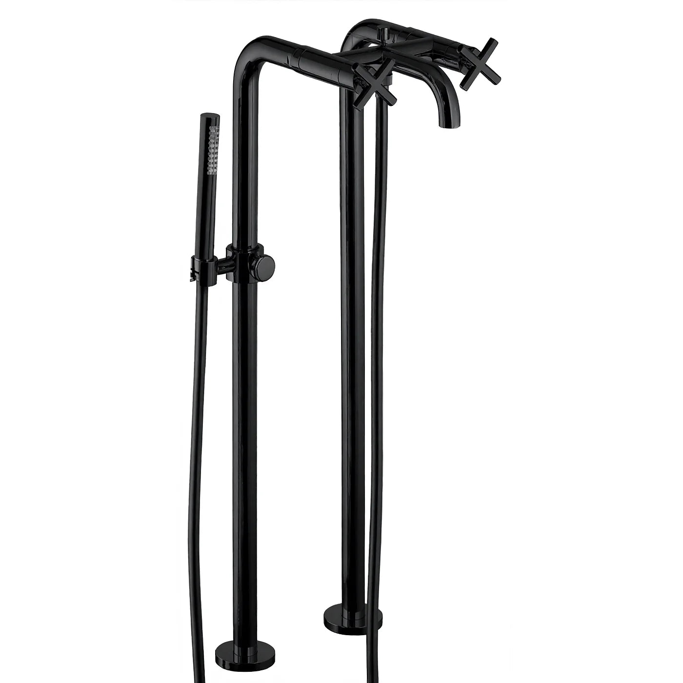Mélangeur bain douche sur tuyaux - Treemme Line - IT 7284 CC XC ZZ - Noir opaque (NN)