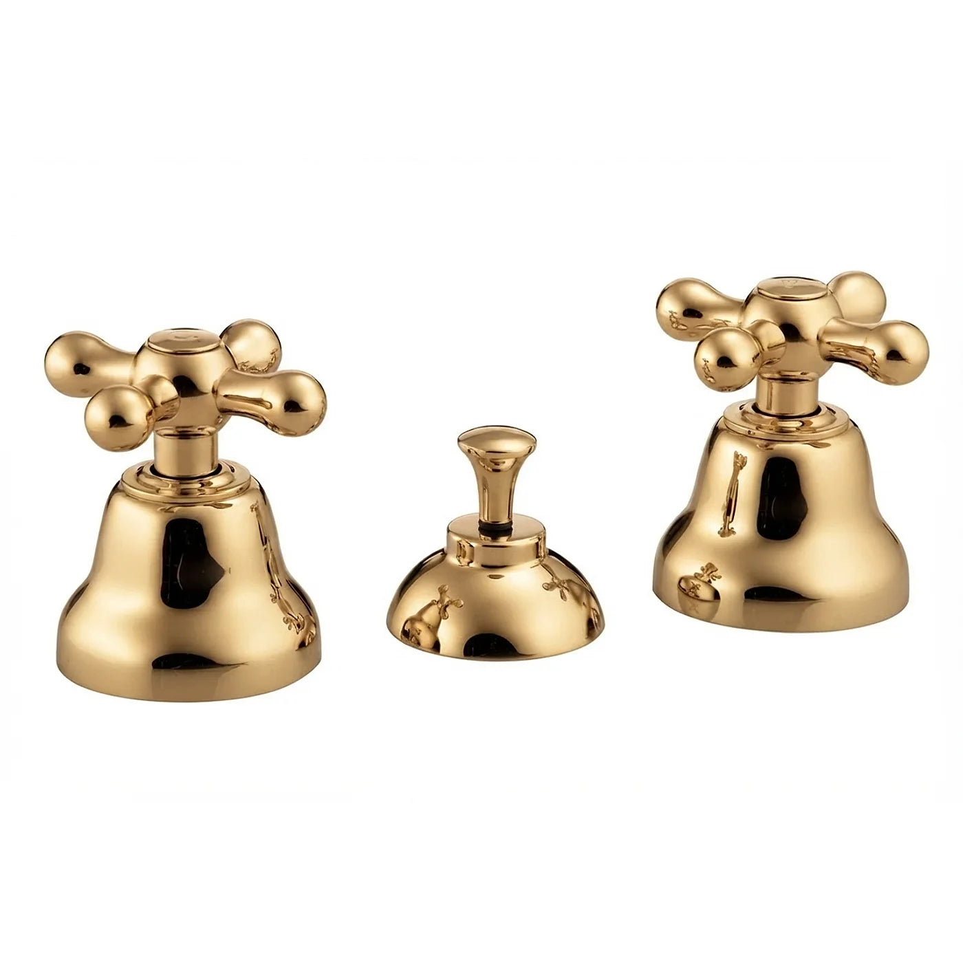 Mélangeur bidet 3 trous sans bec - Treemme Romantica - IT 3620 CC PV ZZ - Or 24 (DD)