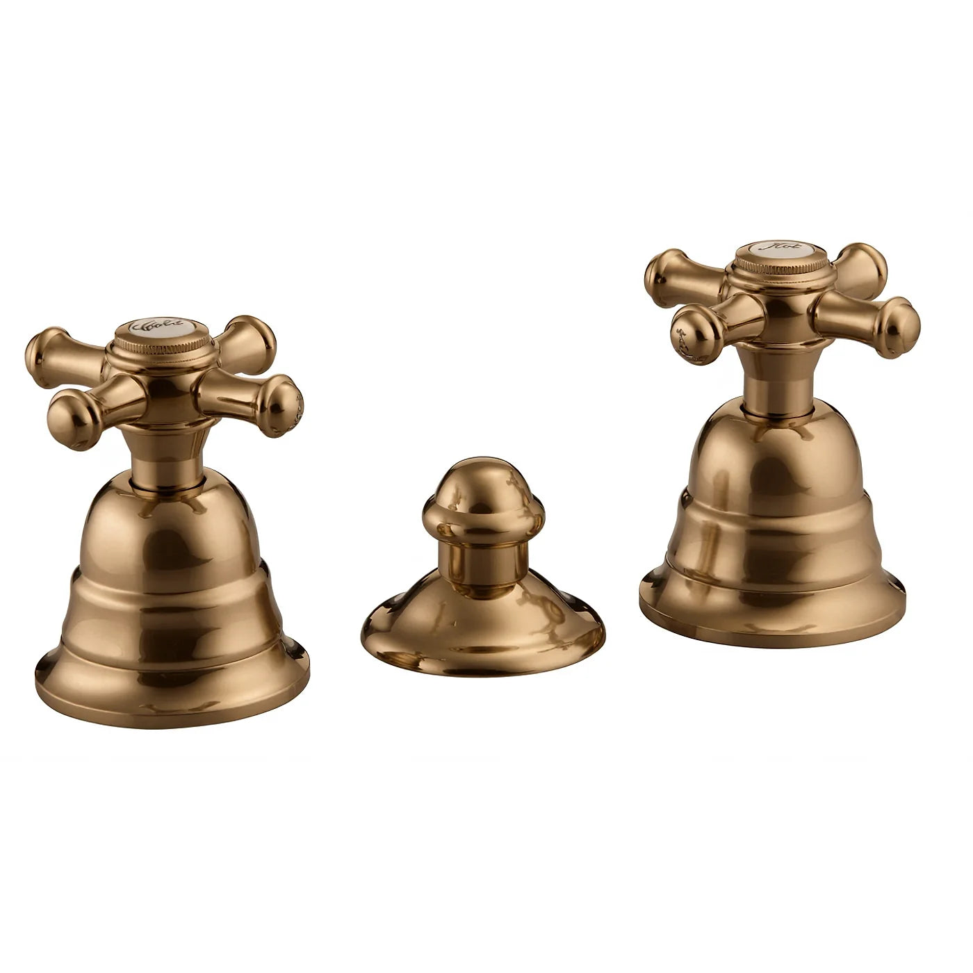 Mélangeur bidet 3 trous sans bec - Treemme Old Italy - IT 4420 CC OI ZZ - Or brossé (DZ)