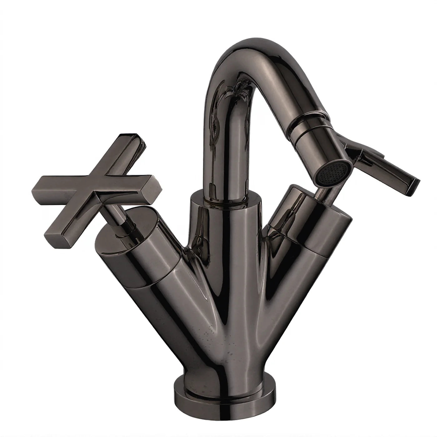 Mélangeur bidet monotrou - Treemme Line - IT 1024 CC XV ZZ - Noir chromé brossé (CZ)