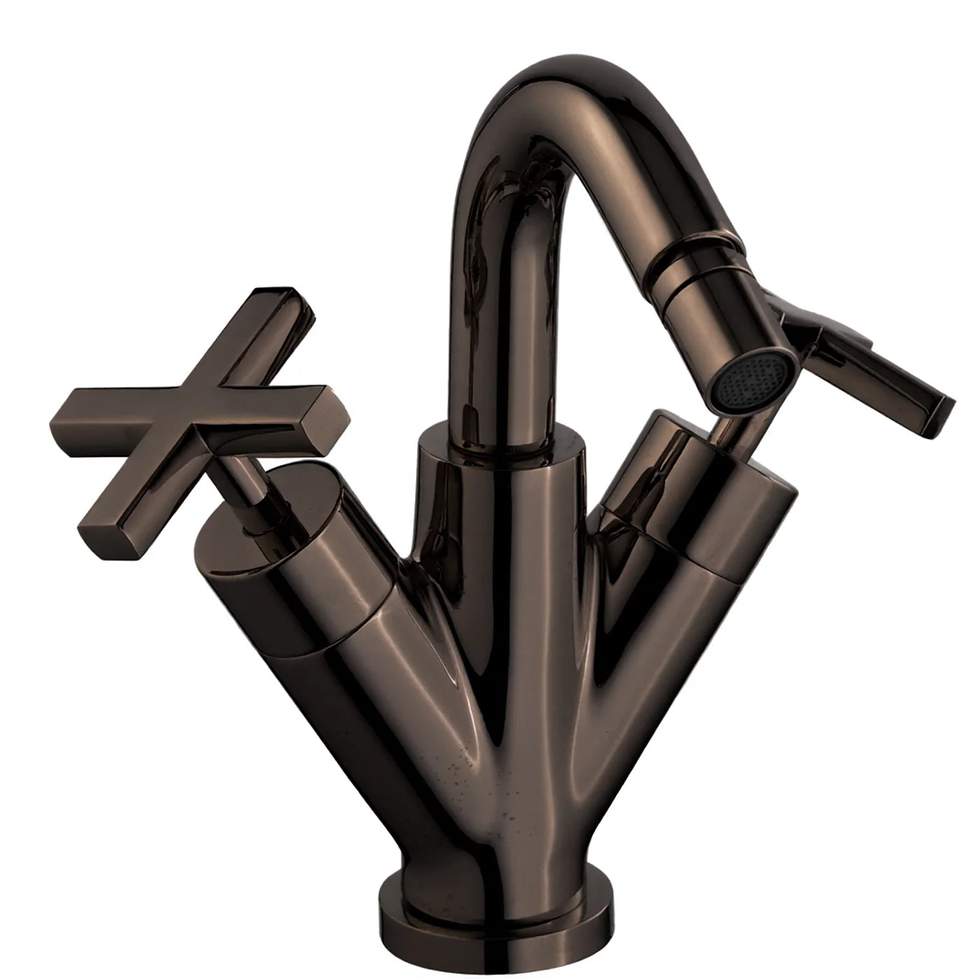 Mélangeur bidet monotrou - Treemme Line - IT 1024 CC XV ZZ - Noir chromé poli (HH)