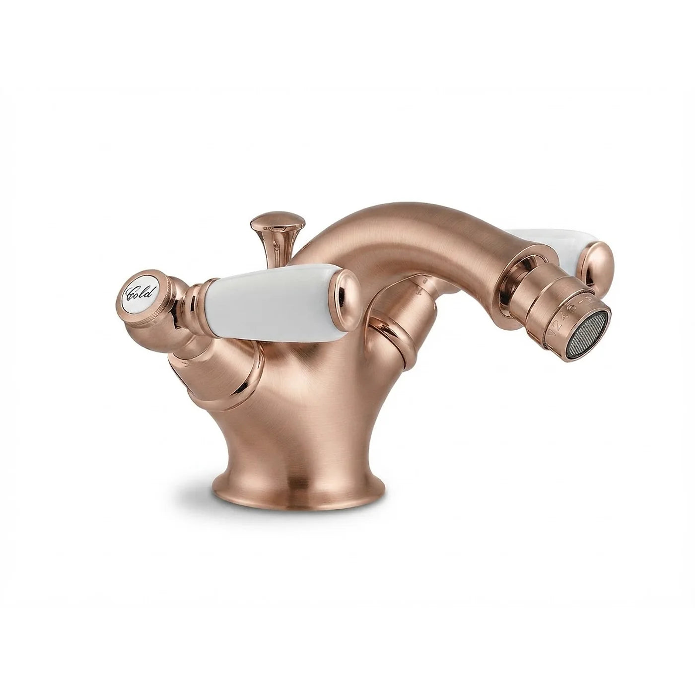 Mélangeur bidet monotrou - Treemme Old Italy - IT 4424 CC SO ZZ - Or rose brossé (SZ)
