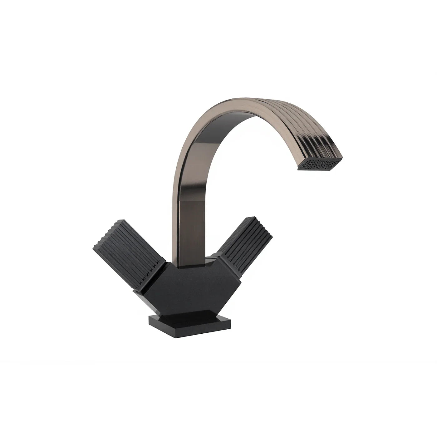 Mélangeur bidet monotrou - Treemme Kea - IT 7A24 CC KO ZZ - Noir chromé brossé (CZ)