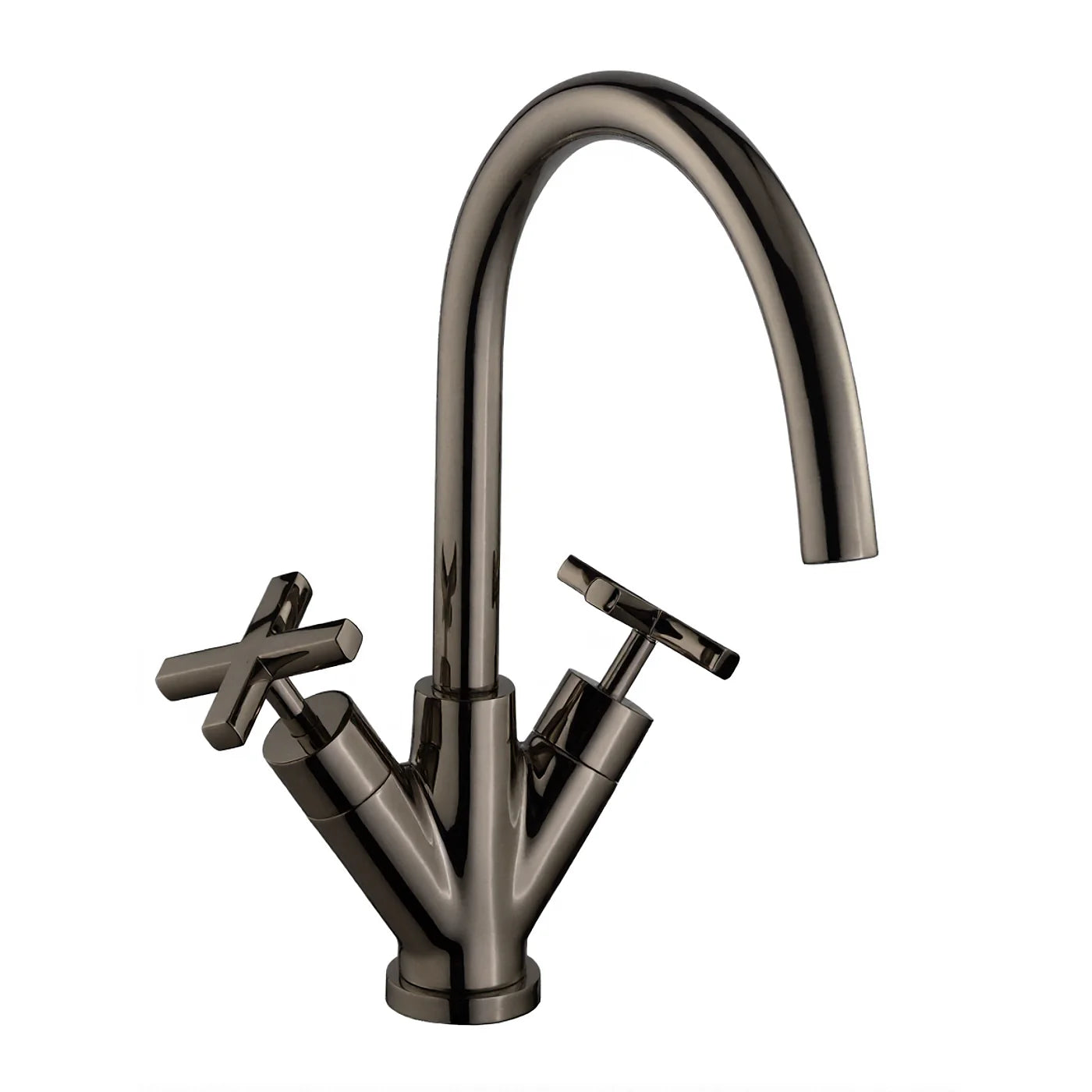 Mélangeur évier monotrou - Treemme Kitchen - IT1031CCXVZZ - Noir chromé brossé (CZ)