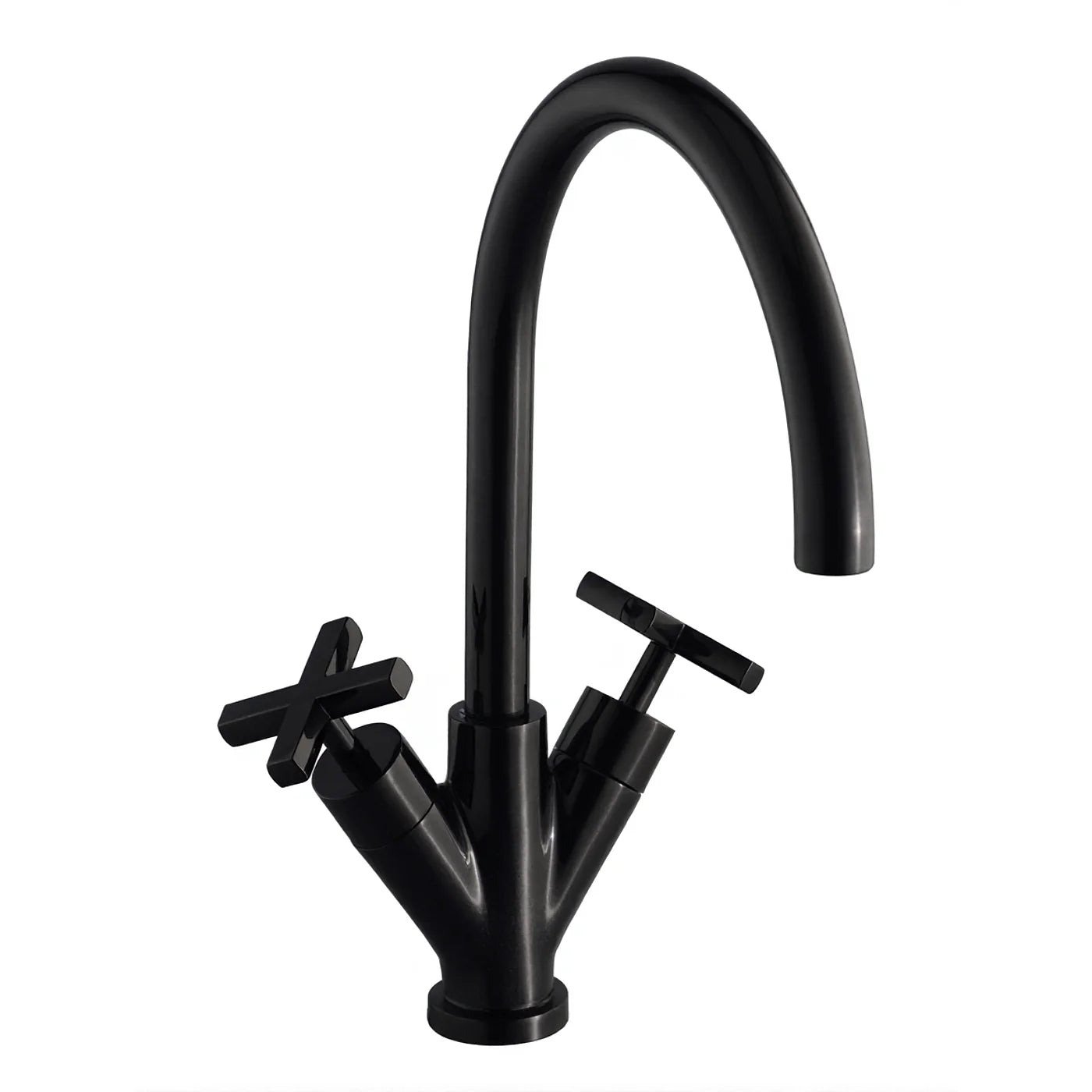 Mélangeur évier monotrou - Treemme Kitchen - IT1031CCXVZZ - Noir chromé poli (HH)
