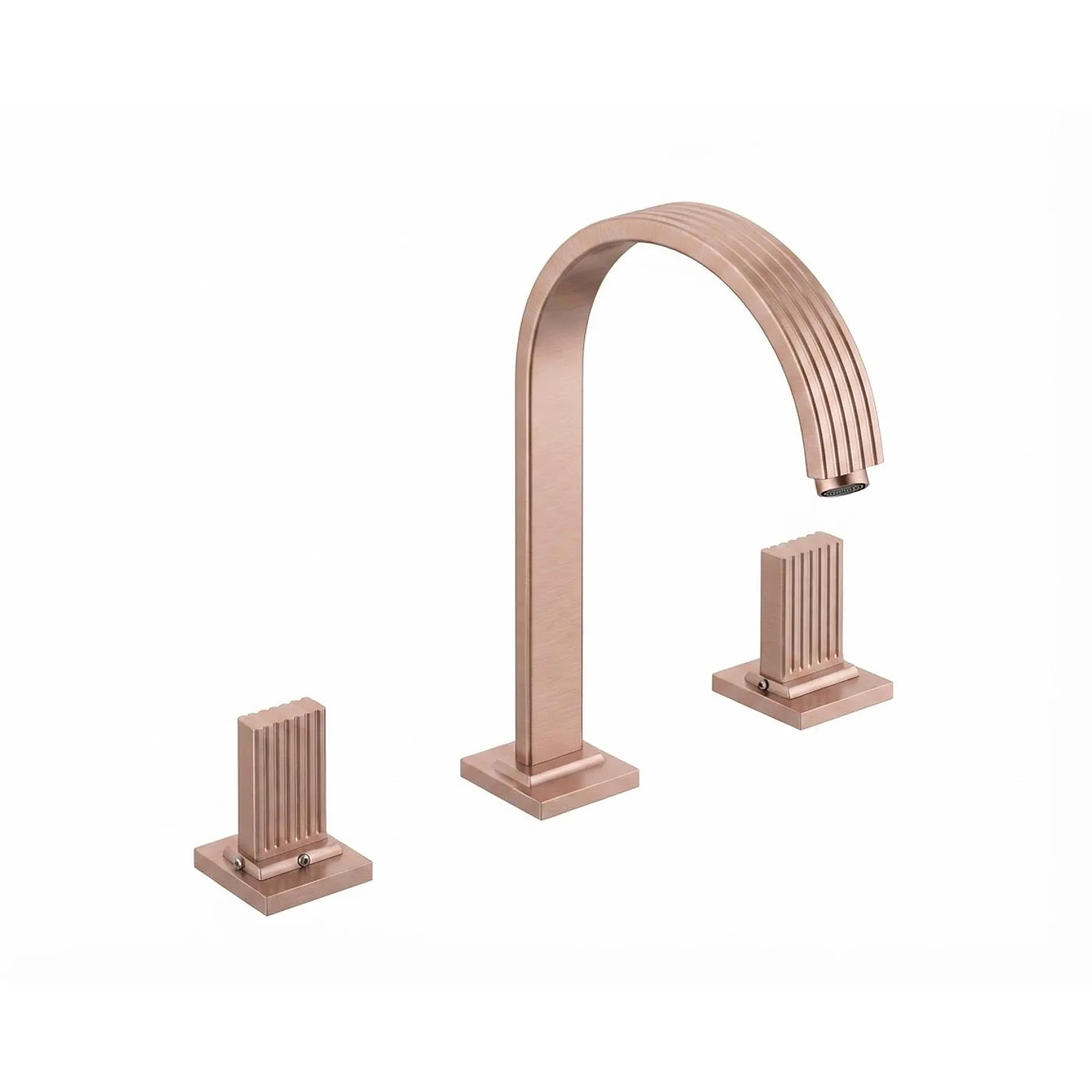 Mélangeur lavabo 3 trous 195 - Treemme Kea - IT 7A16 CC KO ZZ - Or rose brossé (SZ)