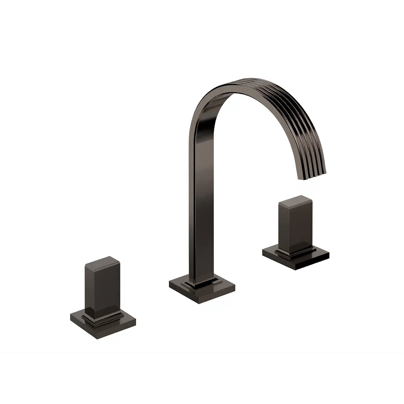 Mélangeur lavabo 3 trous 195 - LED - Treemme Kea - IT 3A16 CC RO ZZ - Noir chromé poli (HH)