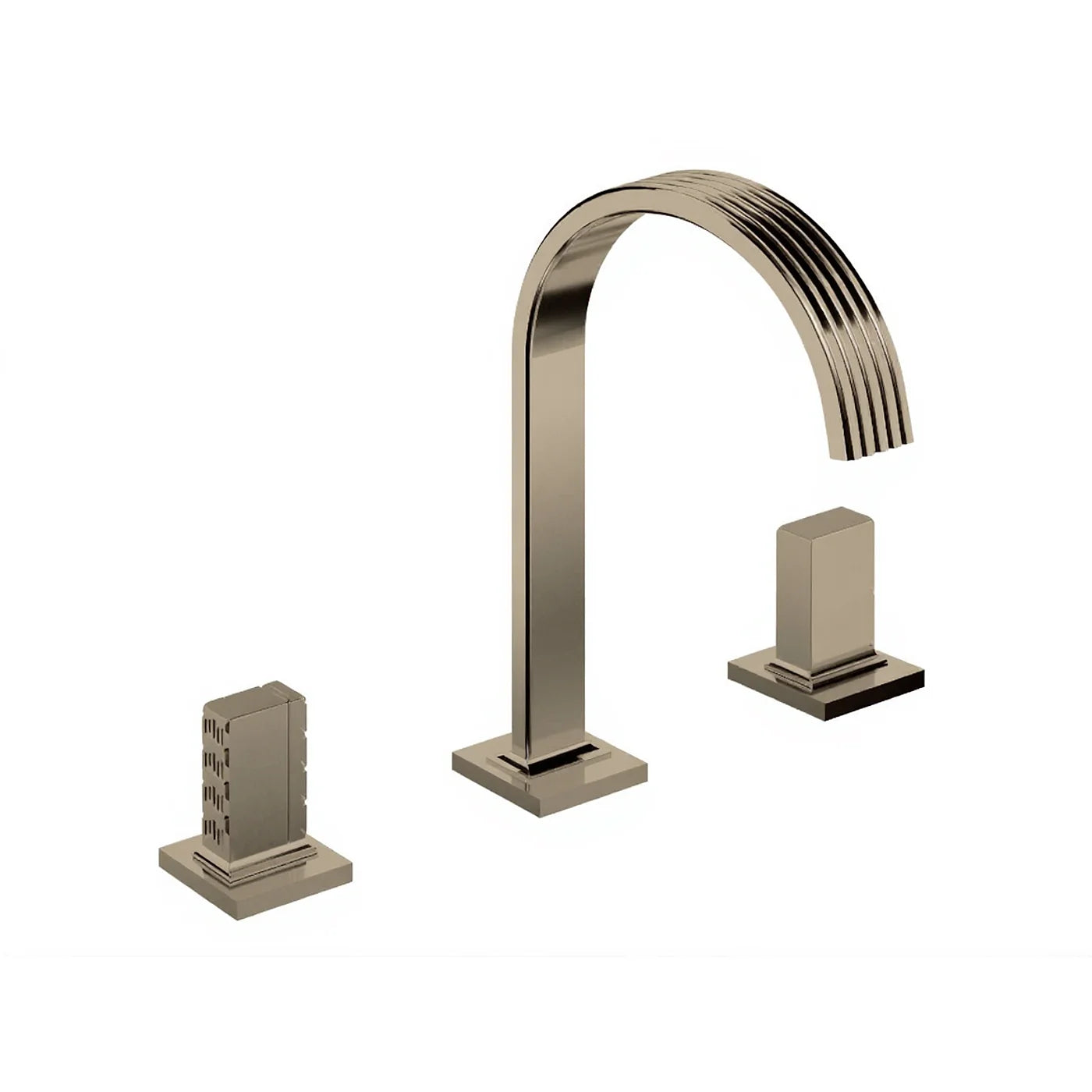 Mélangeur lavabo 3 trous 195 - LED - Treemme Kea - IT 3A16 CC RO ZZ - Nickel brossé (NF)