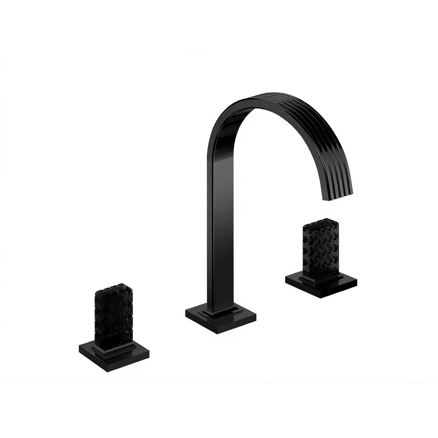 Mélangeur lavabo 3 trous 195 - LED - Treemme Kea - IT 3A16 CC RO ZZ - Noir opaque (NN)